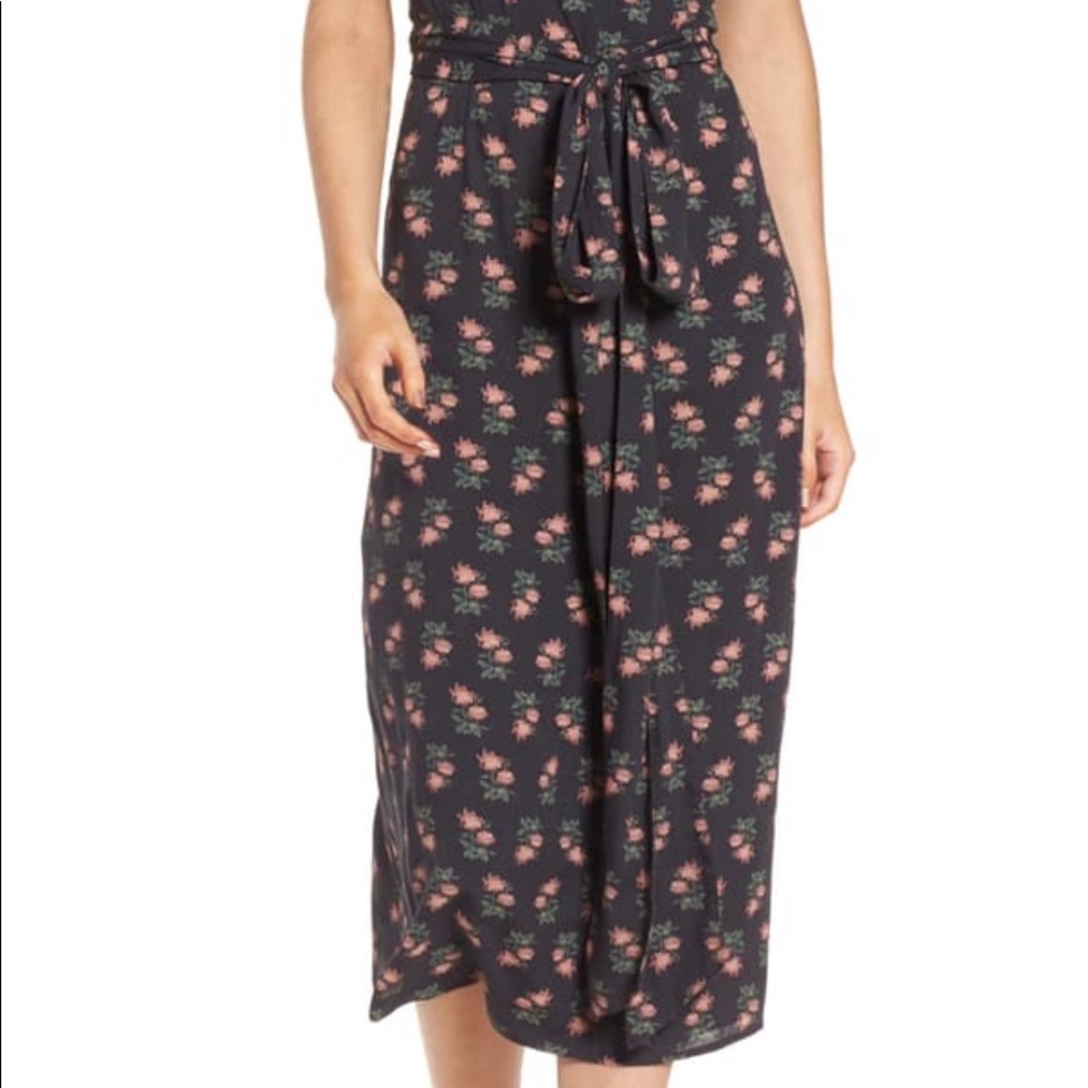 Hinge midi wrap dress